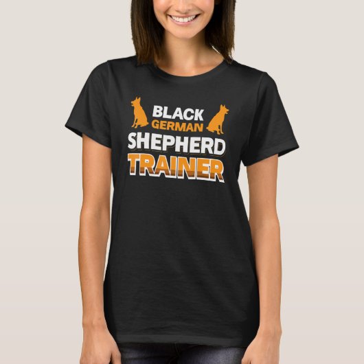 T-shirt Entraîneur de Black German Shepherd (Devant)