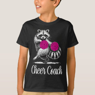 T-shirt Entraîneur de cheer raton laveur Drôle de cheerlea