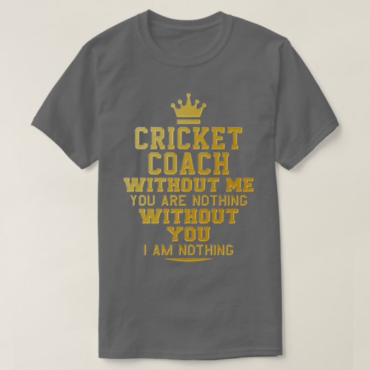 T-shirt Entraîneur de cricket Parfait cadeau pour maman pa (Design devant)