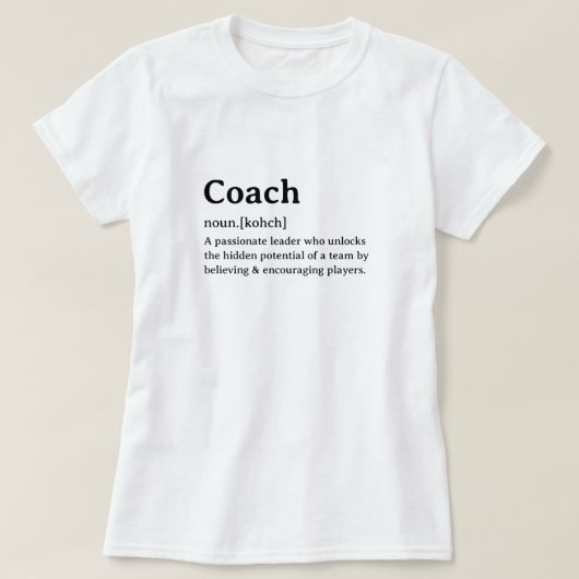T-shirt Entraîneur de définition de dictionnaire drôle (Design devant)