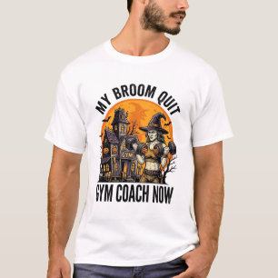 T-shirt Entraîneur de Fitness Halloween Sorcière Citrouill