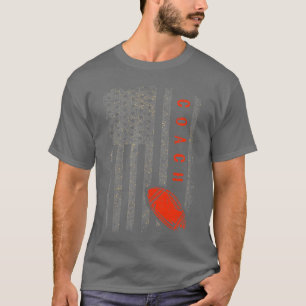 T-shirt Entraîneur de football Drapeau américain Footballr