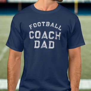 T-shirt Entraîneur De Football Papa Custom Distressed Text