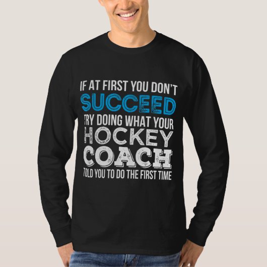 T-shirt Entraîneur de hockey Dons amusant (Devant)