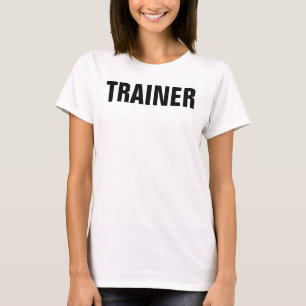 T-shirt Entraîneur de l'équipe féminine Modèle noir blanc