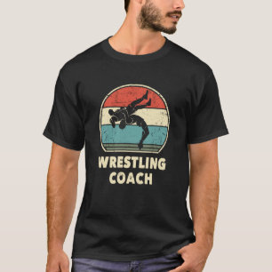 T-shirt Entraîneur de lutte lutteur Retro Wrestler Entraîn