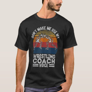 T-shirt Entraîneur de lutte scolaire Voix Folkstyle Wrestl
