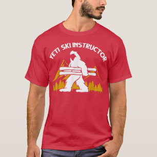 T-shirt Entraîneur de ski Yeti Sport de neige d'hiver Ski