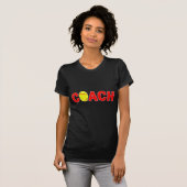 T-shirt Entraîneur de softball Black Women's Fastpitch Sof (Devant entier)