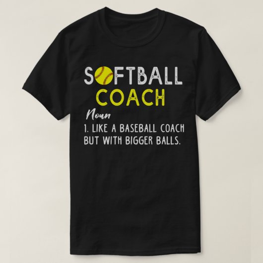 T-shirt entraîneur de softball comme un entraîneur de base (Design devant)
