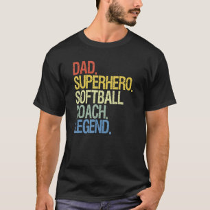 T-shirt Entraîneur de softball Papa