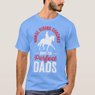 T-shirt Entraîneur équestre d'équitation Papa parfait Spor