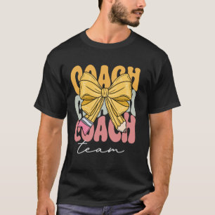 T-shirt Entraîneur Équipe Groovy Coquette Arc Mignon Drôle
