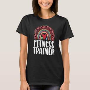T-shirt Entraîneur Fitness Rainbow Femmes Leopard Rainbow