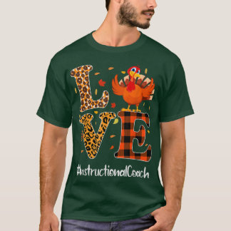 T-shirt Entraîneur instructif Amour de la vie Thanksgiving