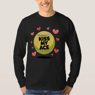 T-shirt Entraîneur ou fan du joueur de tennis amusant Kiss