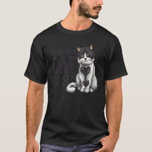 T-shirt Entraînez Votre Chat À Asseoir Animal Chat Sitter