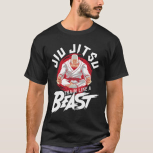 T-shirt Entraînez-vous comme une bête - Jiu Jitsu Brésilie