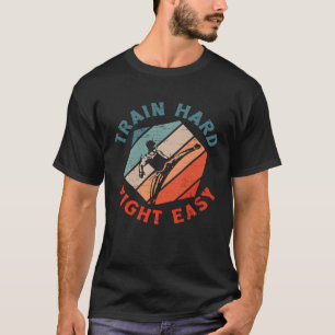 T-shirt Entraînez-vous dur, combattez facile Aikido Karaté