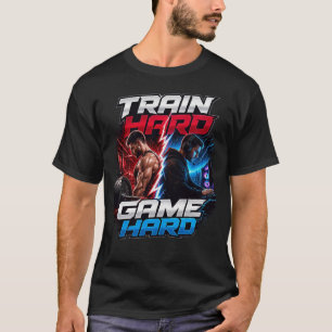 T-shirt Entraînez-vous dur, jouez dur : Split dynamique à