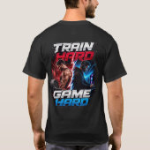 T-shirt Entraînez-vous dur, jouez dur : Split dynamique à (Dos)