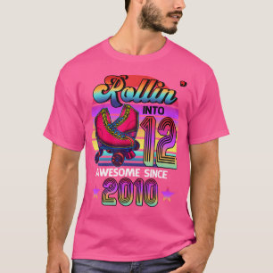 T-shirt Entrée dans 12 Incroyable Anniversaire De Roller S