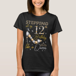 T-shirt Entrée dans mon 12e anniversaire comme une reine 1