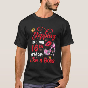 T-shirt Entrée Dans Mon 16E Anniversaire Comme Un Patron P