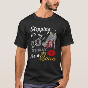 T-shirt Entrée Dans Mon 20E Anniversaire Comme Une Reine