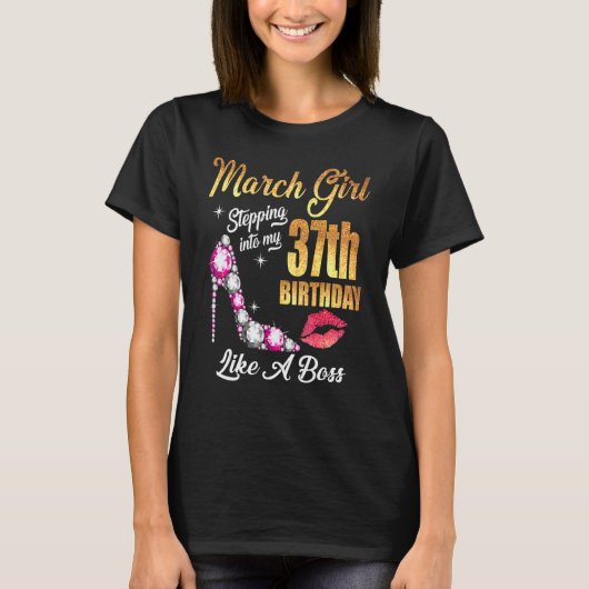 T-shirt Entrée Dans Mon 37E Anniversaire Comme Un Patron P (Devant)