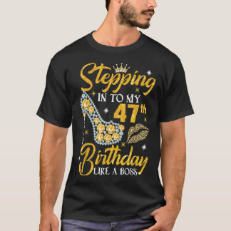 T-shirt Entrée Dans Mon 47 Anniversaire Comme Un Patron De