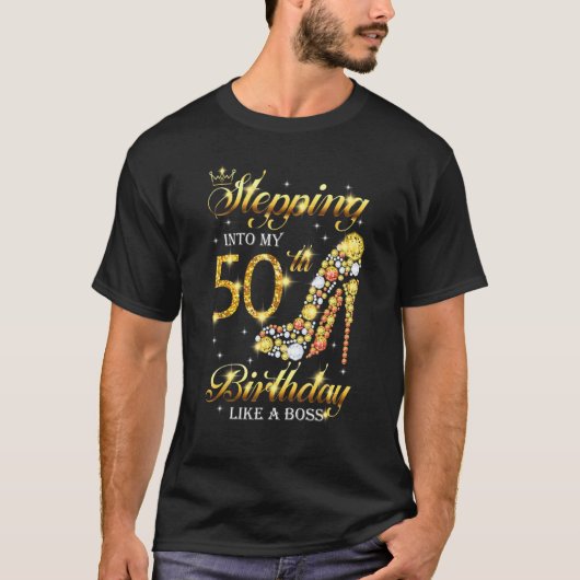 T-shirt Entrée Dans Mon 50E Anniversaire Comme Un Patron 5 (Devant)