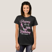 T-shirt Entrée dans mon 50e anniversaire comme une reine T (Devant entier)