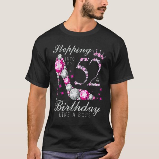 T-shirt Entrée Dans Mon 52E Anniversaire Comme Un Patron 5 (Devant)