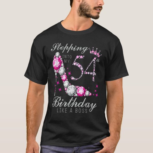 T-shirt Entrée Dans Mon 54E Anniversaire Comme Un Patron 5 (Devant)