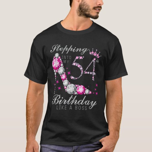 T-shirt Entrée Dans Mon 54E Anniversaire Comme Un Patron 5 (Devant)