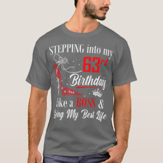 T-shirt Entrée dans mon 63e anniversaire Comme un patron D