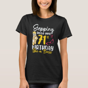T-shirt Entrée Dans Mon 71E Anniversaire Comme Un Patron P