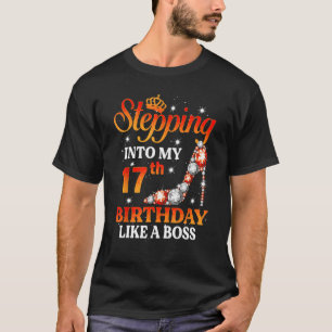 T-shirt Entrée En Mon 17E Anniversaire Comme Une Reine Bos