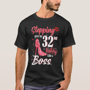 T-shirt Entrée En Mon 32E Anniversaire Comme Un Patron 32