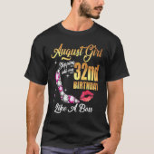 T-shirt Entrée En Mon 32E Anniversaire Comme Un Patron Pou (Devant)