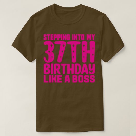 T-shirt Entrée En Mon 37E Anniversaire Comme Un Patron 1 (Design devant)