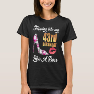 T-shirt Entrée En Mon 43E Anniversaire Comme Un Patron Pou