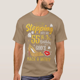 T-shirt Entrée En Mon 55E Anniversaire Avec Dieux Grace & 