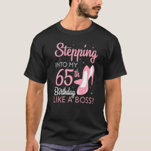 T-shirt Entrée En Mon 65E Anniversaire Comme Un Patron 65