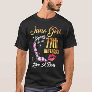T-shirt Entrée En Mon 77E Anniversaire Comme Un Patron Pou