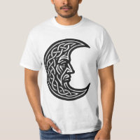 Entrelacs celtiques en forme de lune – Emblème à l