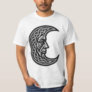 T-shirt Entrelacs celtiques en forme de lune – Emblème à l