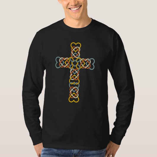 T-shirt Entrelacs de cœur de croix celtique (Devant)