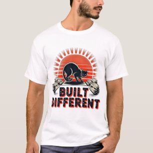 T-shirt Entrepreneur Construit Différemment Chat Noir Arge